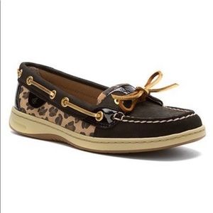 Leopard Sperry top sider boat shoes
